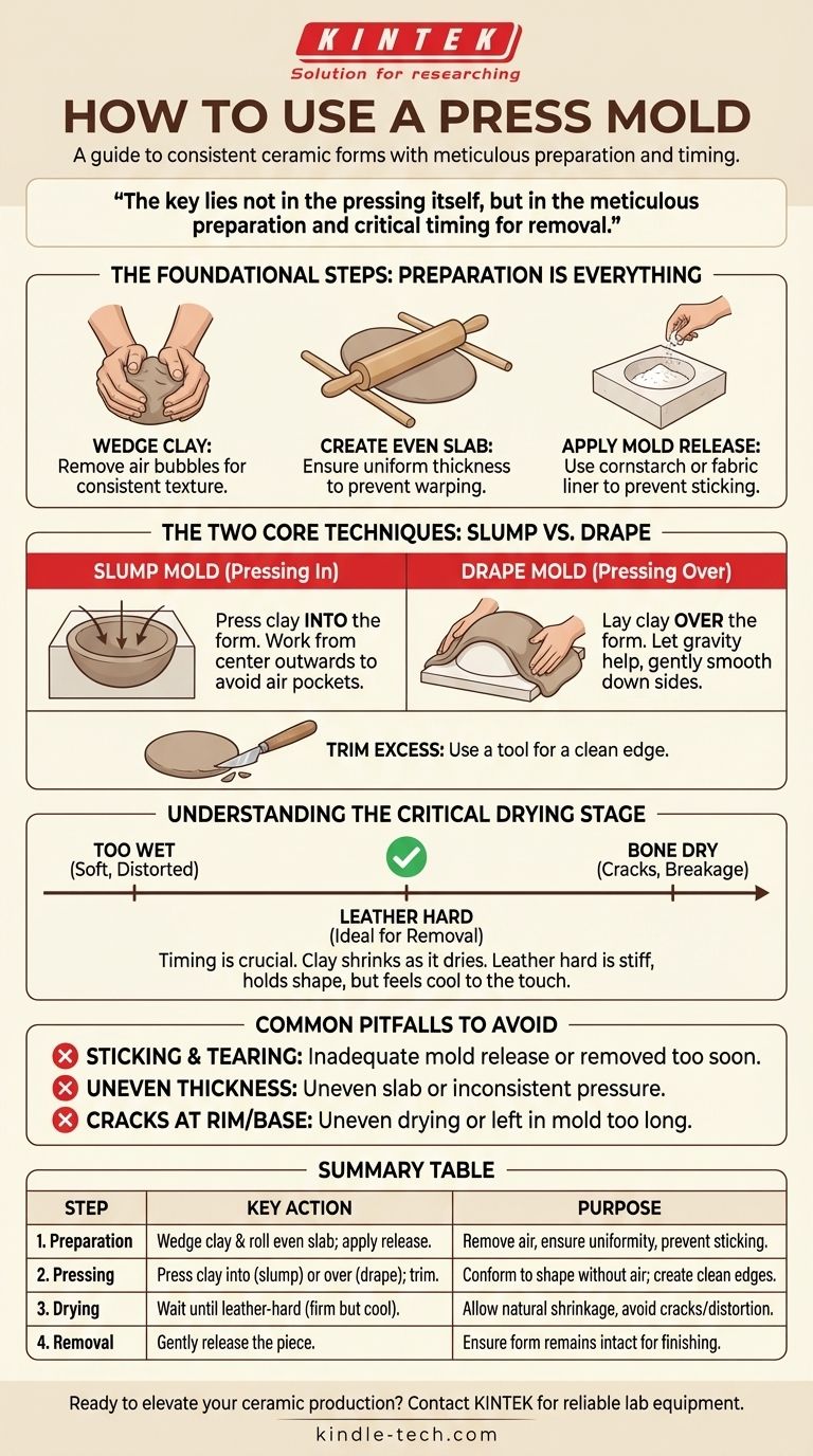 كيفية استخدام القالب الضاغط؟ إتقان فن إنشاء أشكال خزفية متسقة دليل مرئي