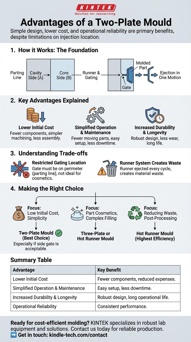 以下哪项是两板模具的优点？探索其简洁性、成本效益和可靠性 图解指南