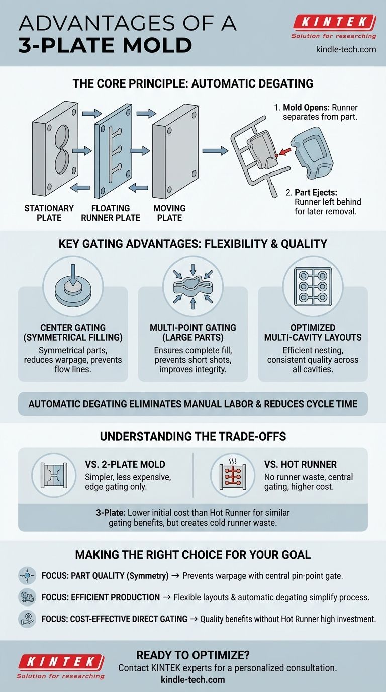 What are the advantages of a 3 plate mold? Unlock Superior Gating and Part Quality Visual Guide
