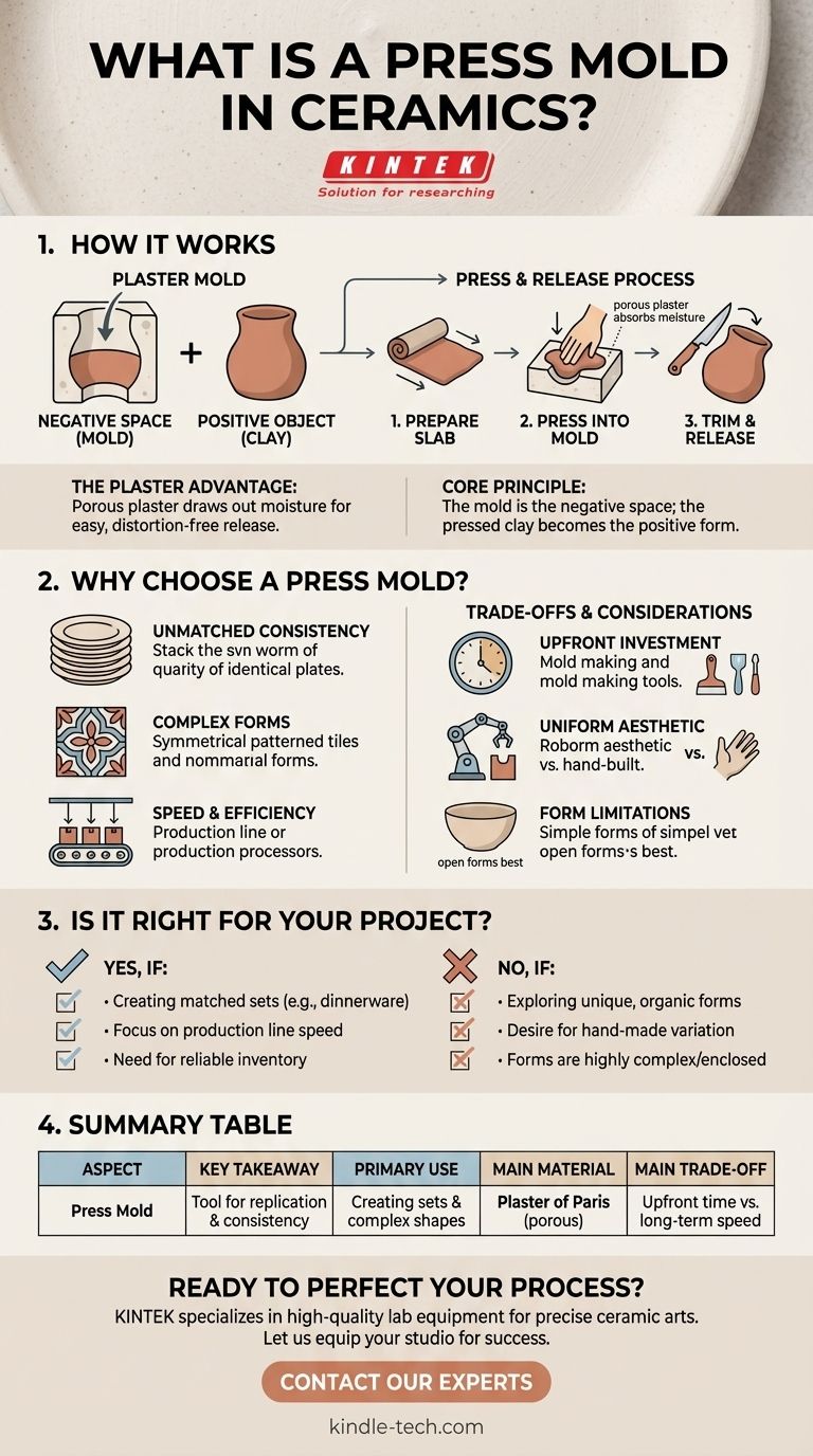 Cos'è uno stampo a pressione in ceramica? Uno strumento per una produzione ceramica coerente ed efficiente Guida Visiva