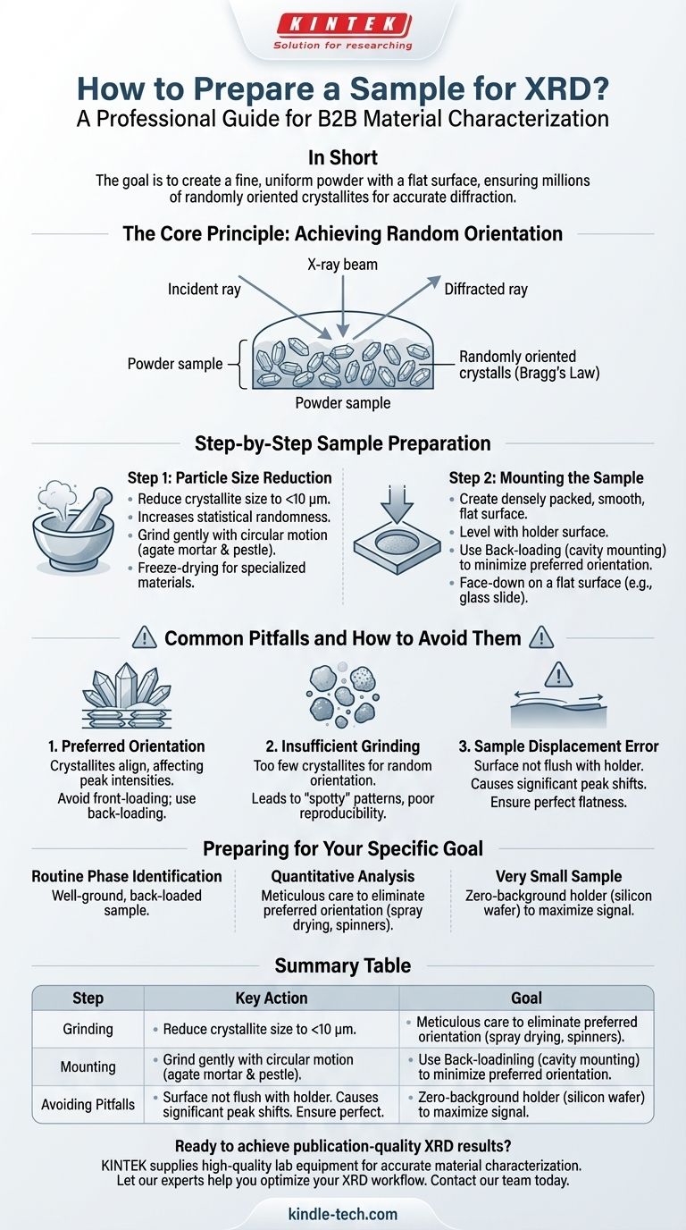 XRDのサンプルはどのように準備しますか？適切なテクニックで正確な相同定を実現する ビジュアルガイド