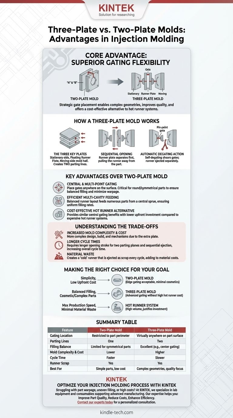 三プレート金型の利点は何ですか？優れたゲート設計と部品品質を実現 ビジュアルガイド