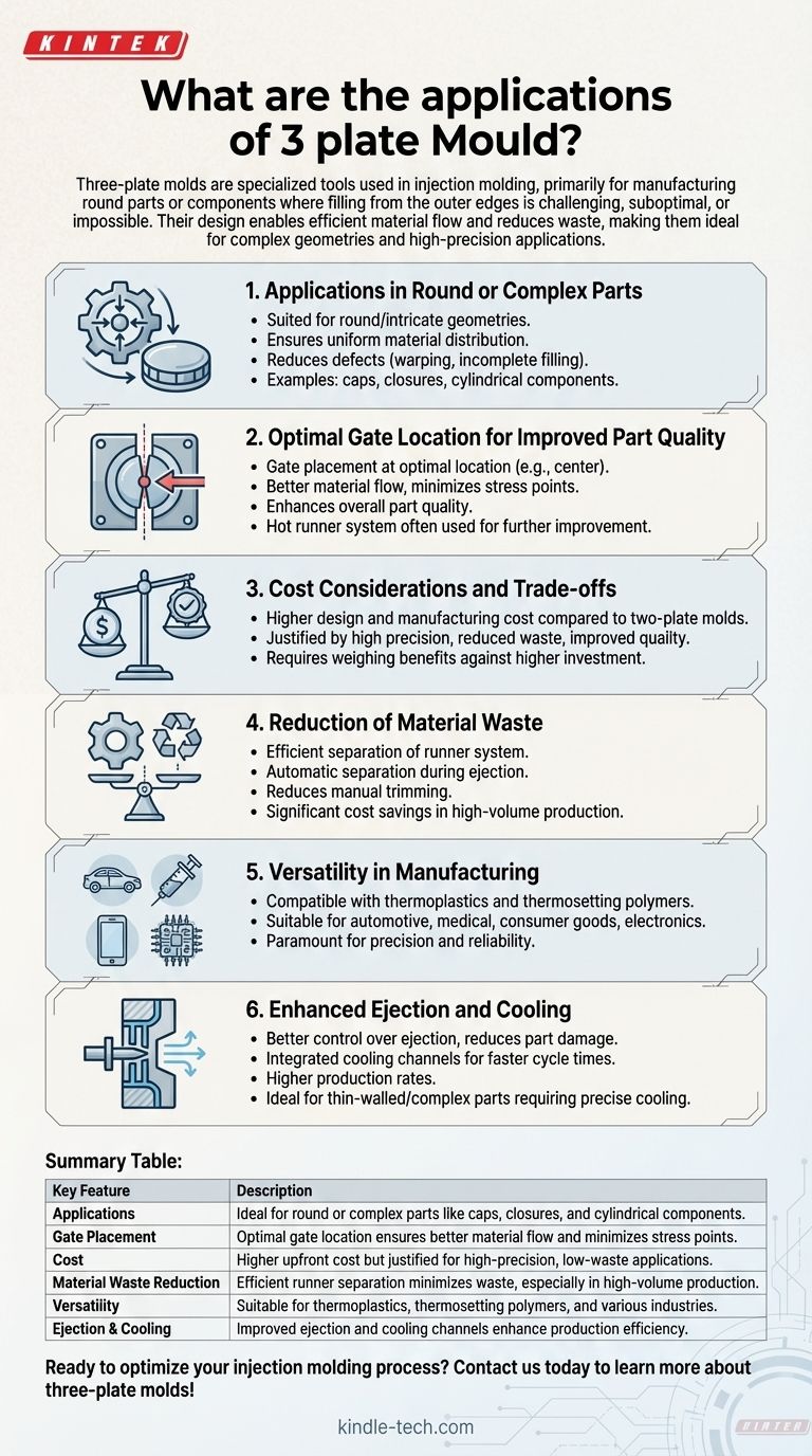 3플레이트 금형이란 무엇인가요? 복잡한 부품을 위한 정밀 사출 성형 시각적 가이드