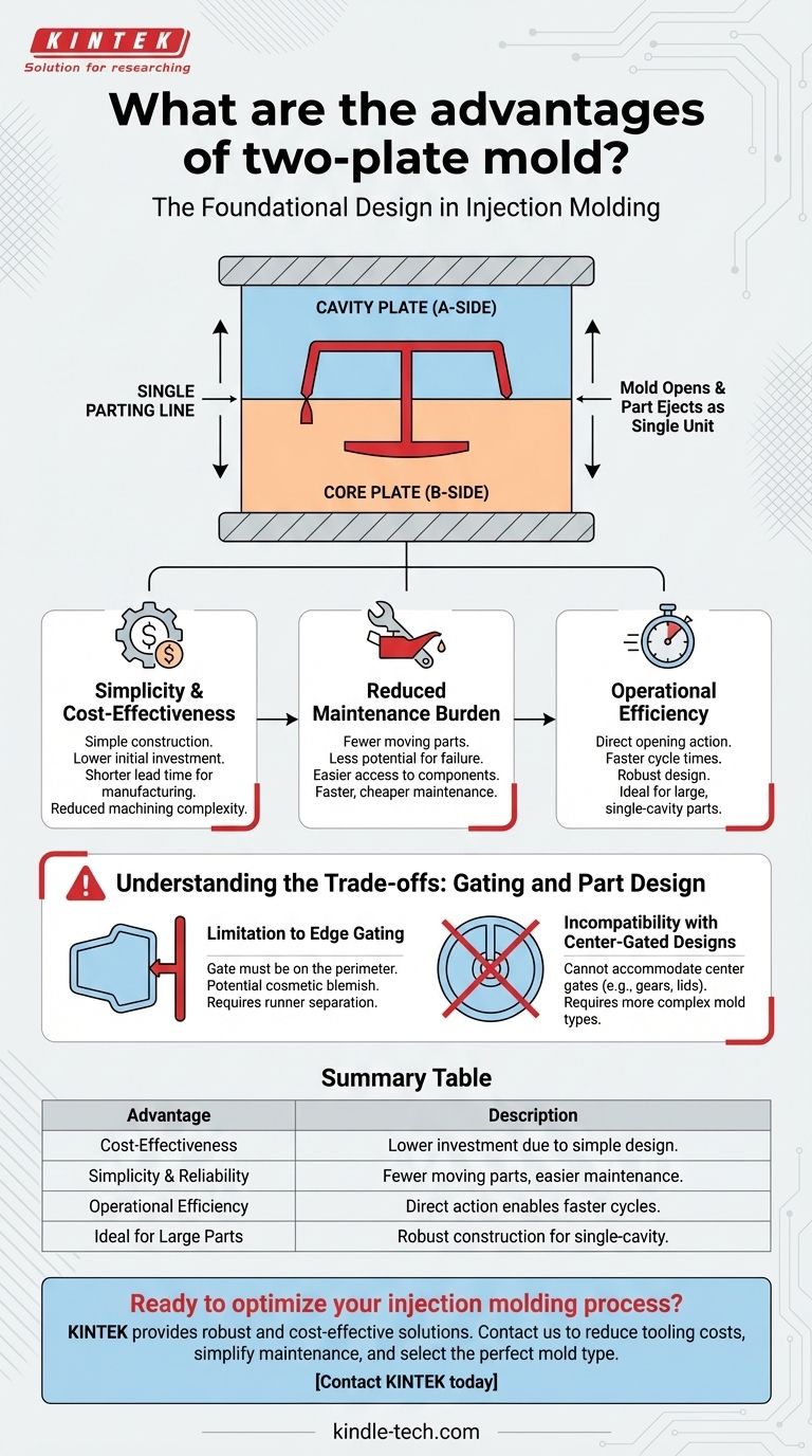 ما هي مزايا القالب ذو الصفيحتين؟ تحقيق تكاليف أقل وإنتاج أبسط دليل مرئي