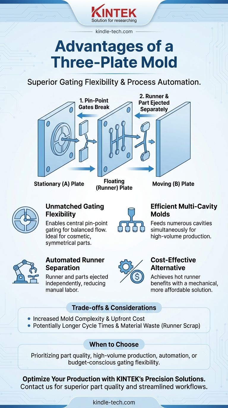 3단 금형의 장점은 무엇입니까? 뛰어난 게이팅 유연성 및 자동화 달성 시각적 가이드