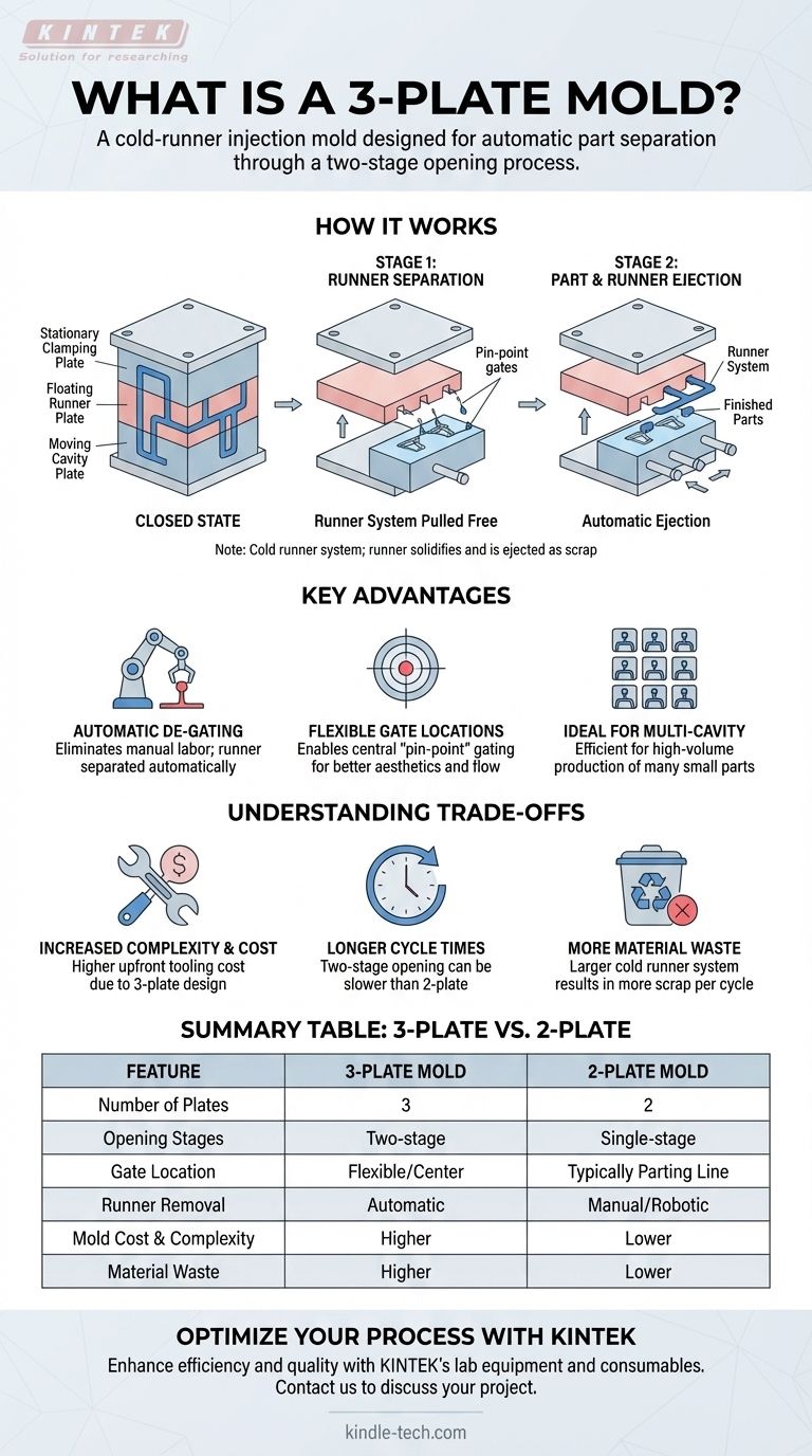 ما هو القالب ثلاثي الألواح؟ دليل إلى إزالة البوابات الآلية وتحديد مواقع البوابات المرنة دليل مرئي