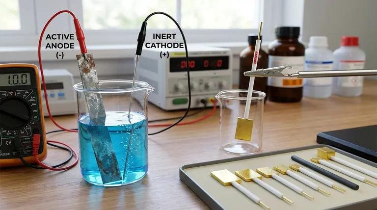 ¿Cuáles son los 3 tipos de electrodo? Una guía sobre electrodos de ánodo, cátodo, activos e inertes