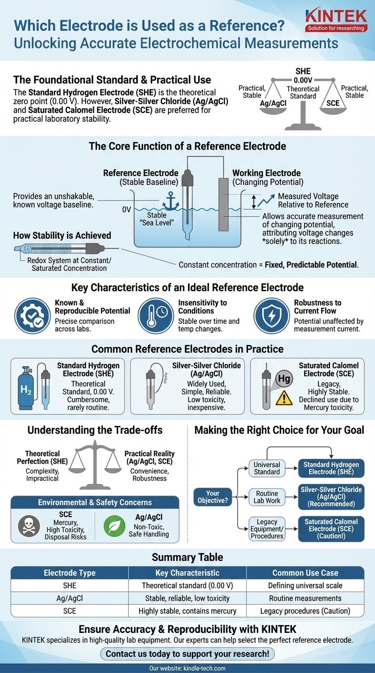 Qual eletrodo é usado como referência? Um Guia para Medições Eletroquímicas Precisas Guia Visual