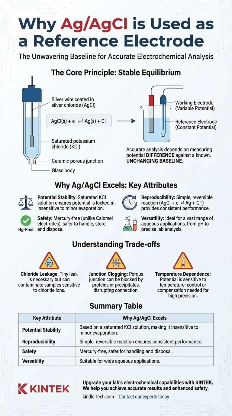 Pourquoi l'Ag/AgCl est-il utilisé comme électrode de référence ? Pour une stabilité et une fiabilité inégalées dans les mesures électrochimiques Guide Visuel