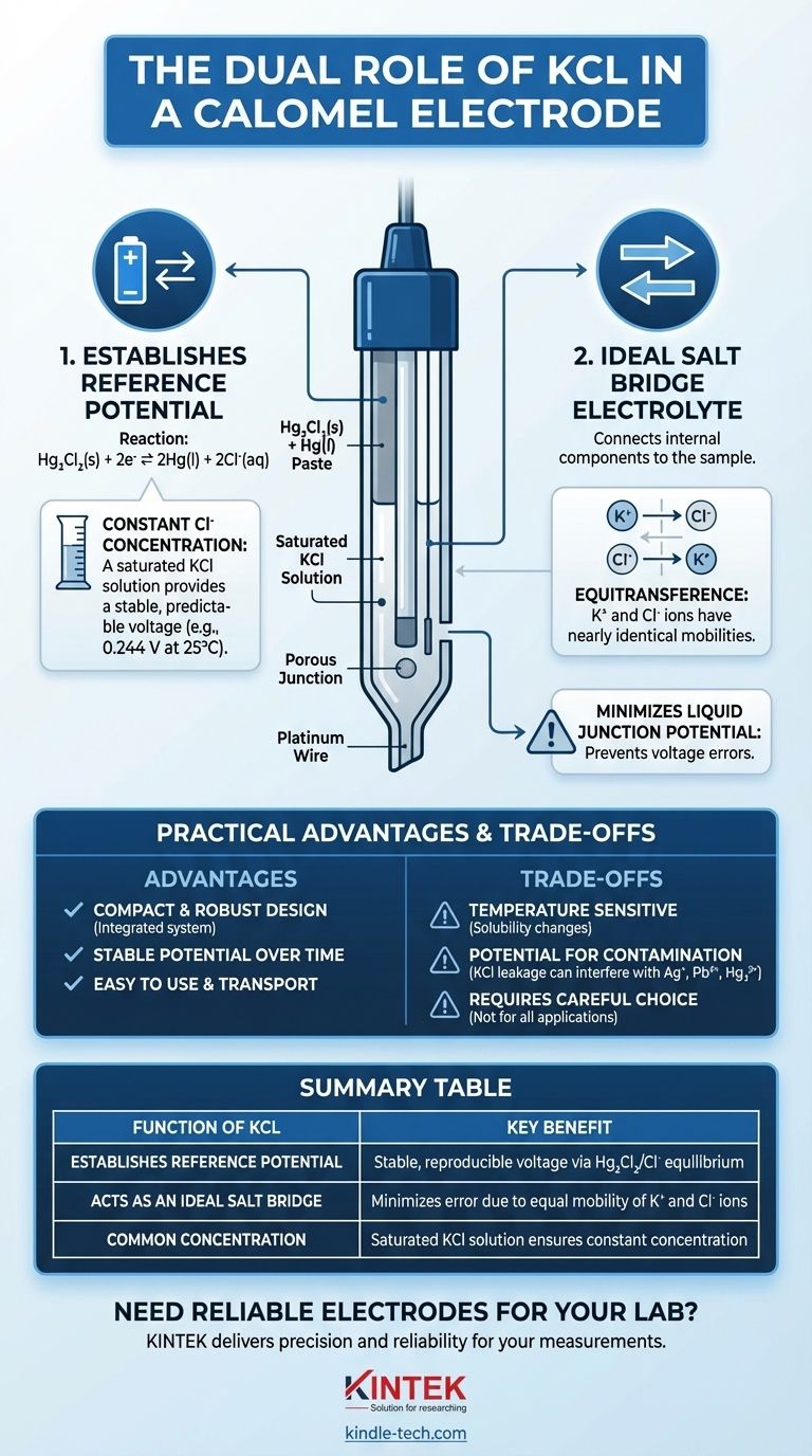 Warum wird KCl in einer Kalomelelektrode verwendet? Für stabile Spannung & genaue Messungen Visuelle Anleitung