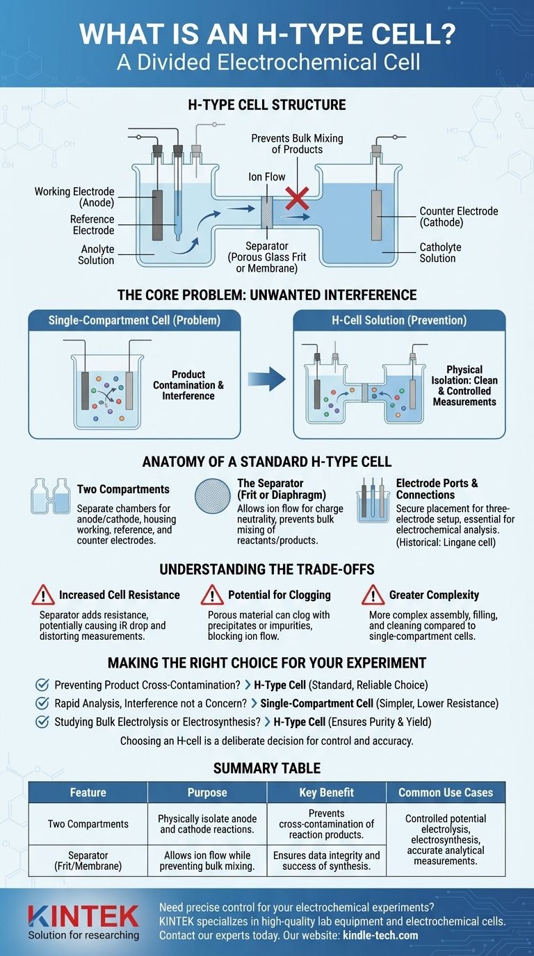 ما هي خلية من النوع H؟ دليل للخلايا الكهروكيميائية المقسمة لإجراء تجارب دقيقة دليل مرئي