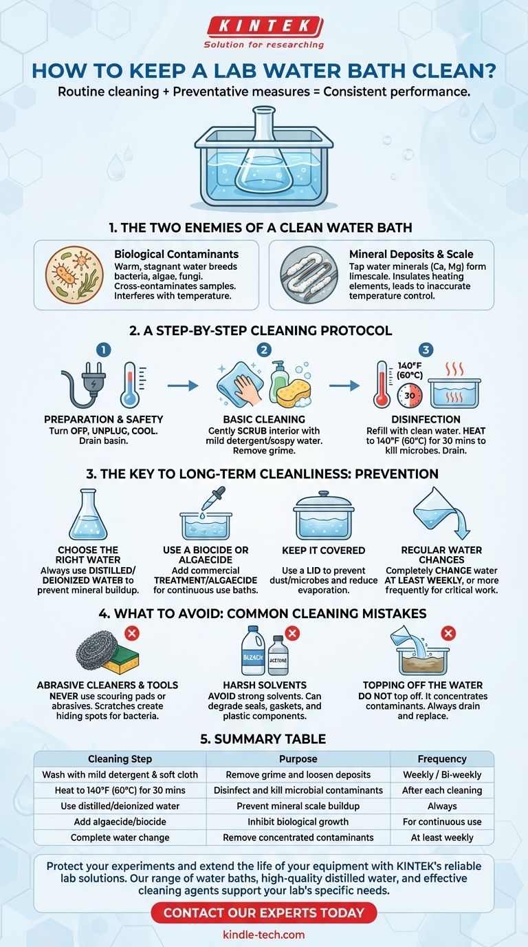 How to keep a lab water bath clean? A Proactive Guide to Prevent Contamination & Scale Visual Guide