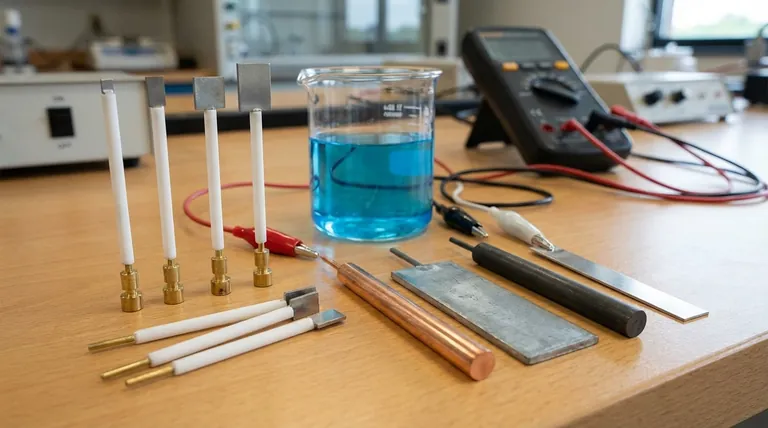 ما الذي يمكن استخدامه كقطب كهربائي؟ الاختيار الحاسم بين المواد الخاملة والتفاعلية