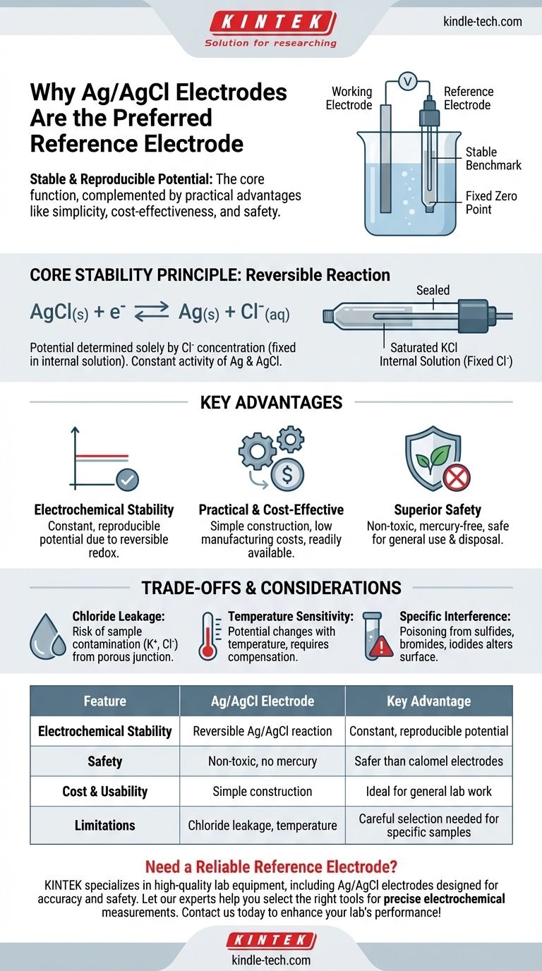 Por que um eletrodo de cloreto de prata é usado como eletrodo de referência? Para Medições Estáveis, Seguras e Confiáveis Guia Visual
