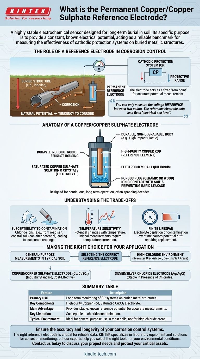 ¿Qué es un electrodo de referencia permanente de cobre/sulfato de cobre? Una herramienta clave para un monitoreo preciso de la corrosión Guía Visual