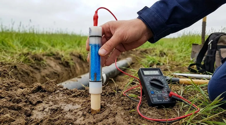 正確な測定値を得るために、銅/硫酸銅参照電極はどこに配置する必要がありますか？正確な構造物対土壌電位測定を確実にする