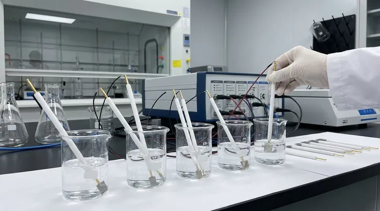 ¿Por qué no se usa el platino como electrodo? En realidad es un material de referencia, pero el costo es clave