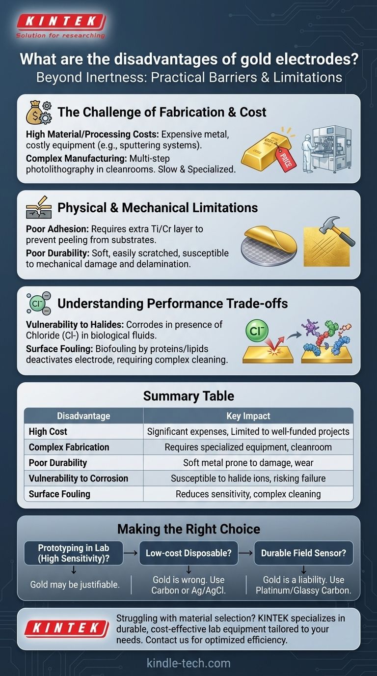 What are the disadvantages of gold electrodes? Key Limitations for Your Lab Projects Visual Guide