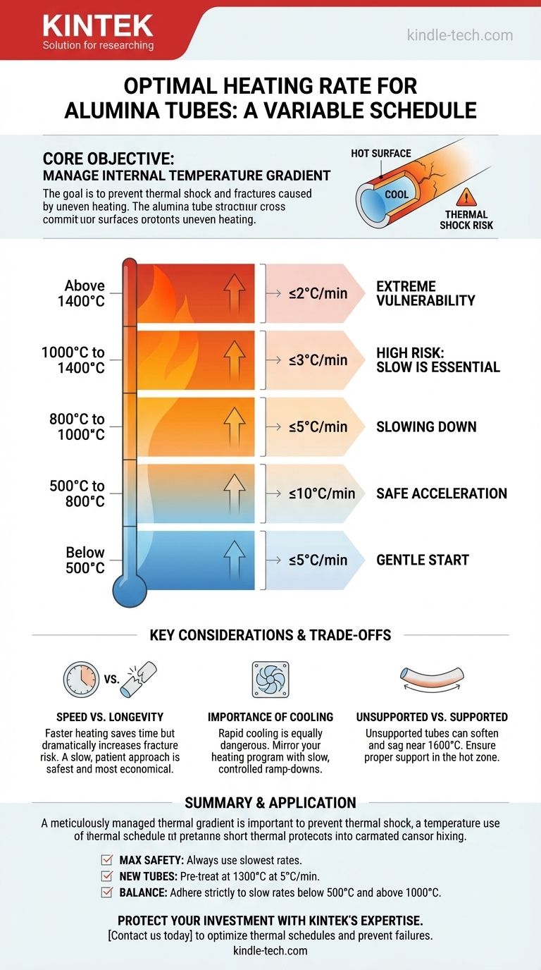 Qual è la velocità di riscaldamento per i tubi di allumina? Un programma variabile per prevenire lo shock termico Guida Visiva