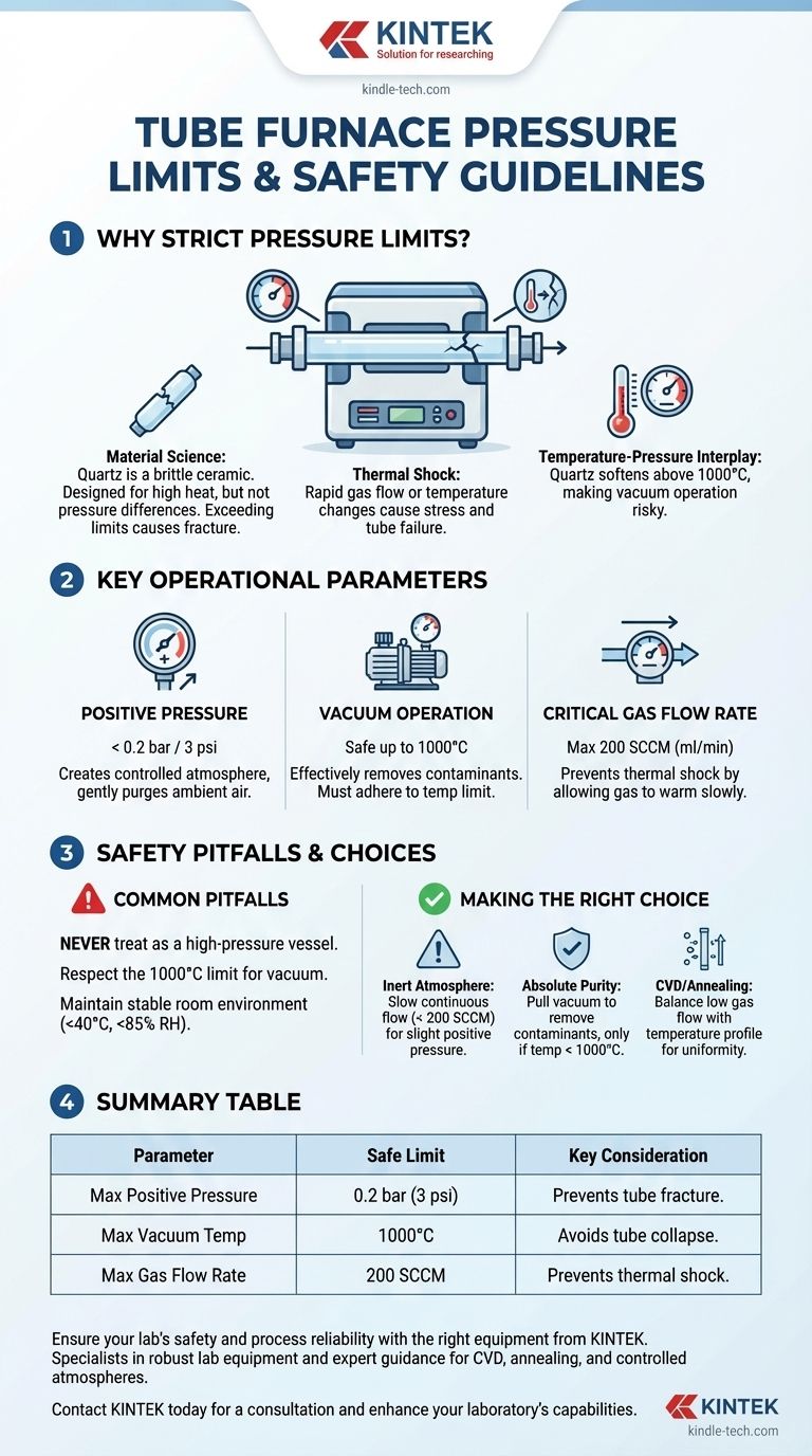 튜브 퍼니스(Tube Furnace)의 압력은 얼마입니까? 실험실을 위한 필수 안전 한도 시각적 가이드