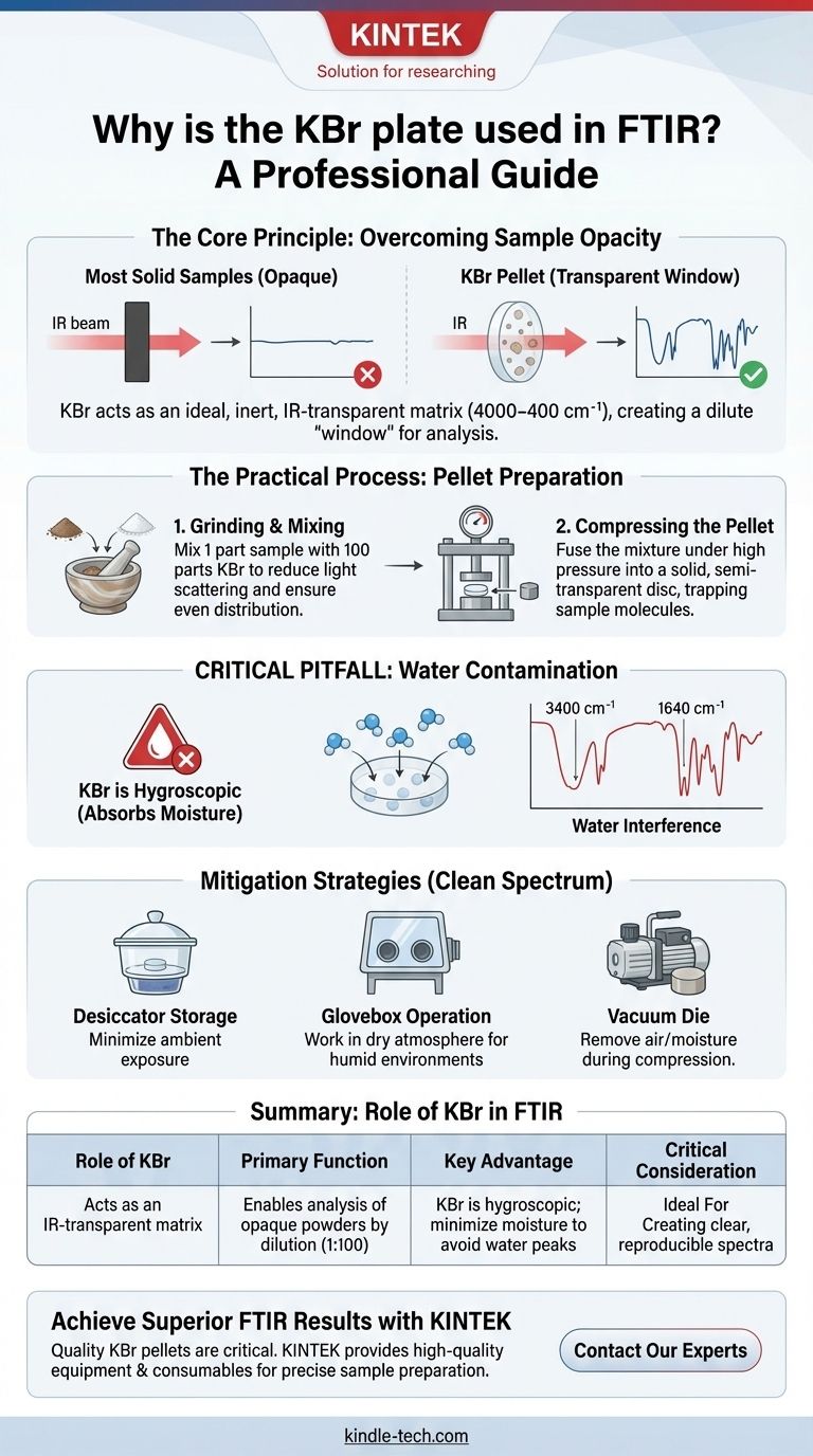 لماذا تستخدم لوحة KBr في مطيافية FTIR؟ تحقيق تحليل واضح ودقيق للعينات الصلبة دليل مرئي