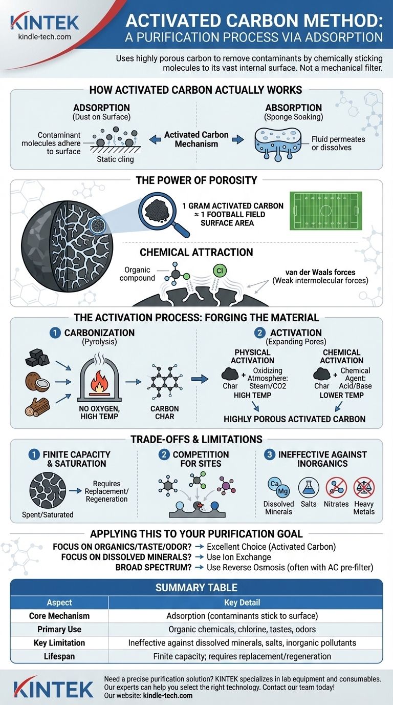 ما هي طريقة الكربون المنشط؟ تعمق في التنقية عبر الامتزاز دليل مرئي