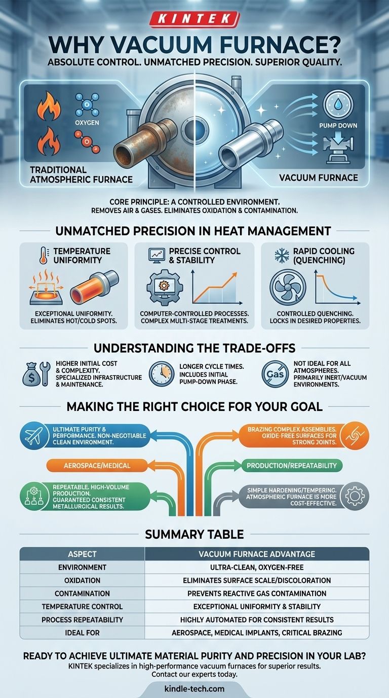 Why vacuum furnace? Achieve Absolute Control for Superior Material Quality Visual Guide