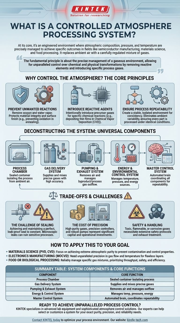 Was ist ein Prozesssystem mit kontrollierter Atmosphäre? Erschließen Sie Präzision in Fertigung & Forschung Visuelle Anleitung