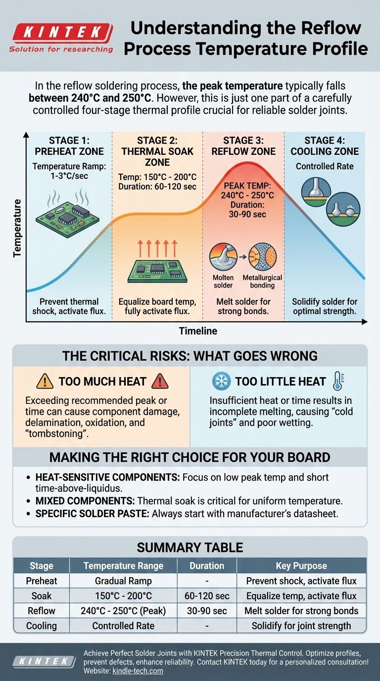 ما هي درجة حرارة عملية إعادة التدفق؟ إتقان درجة الحرارة القصوى 240-250 درجة مئوية للحصول على وصلات لحام مثالية دليل مرئي