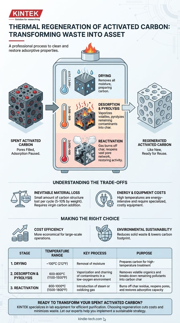 Qual è il processo di rigenerazione termica del carbone attivo? Ripristina le prestazioni e riduci i costi Guida Visiva