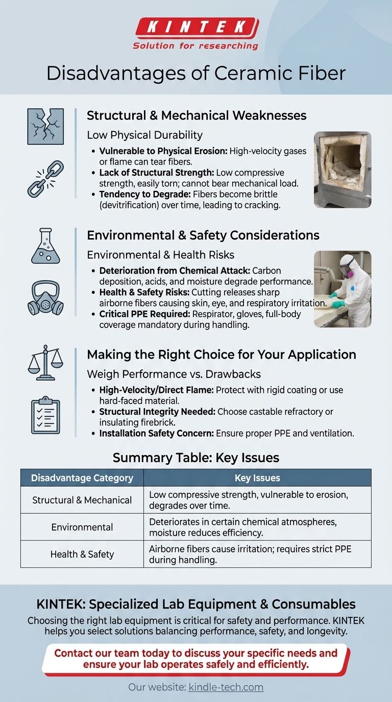 Quali sono gli svantaggi della fibra ceramica? Spiegazione dei principali rischi per la manipolazione e la durabilità Guida Visiva