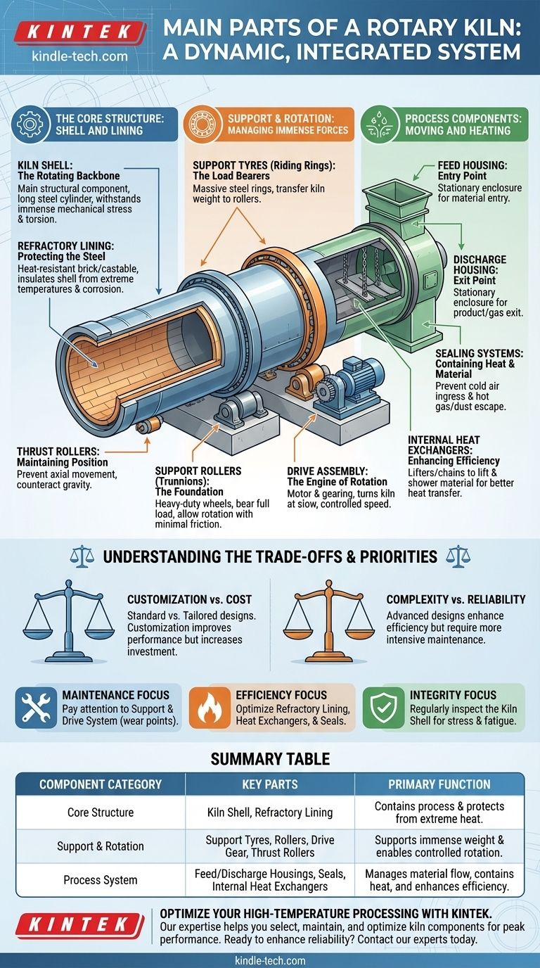 ¿Cuáles son las partes principales de un horno rotatorio? Una guía de sus componentes y sistema centrales Guía Visual