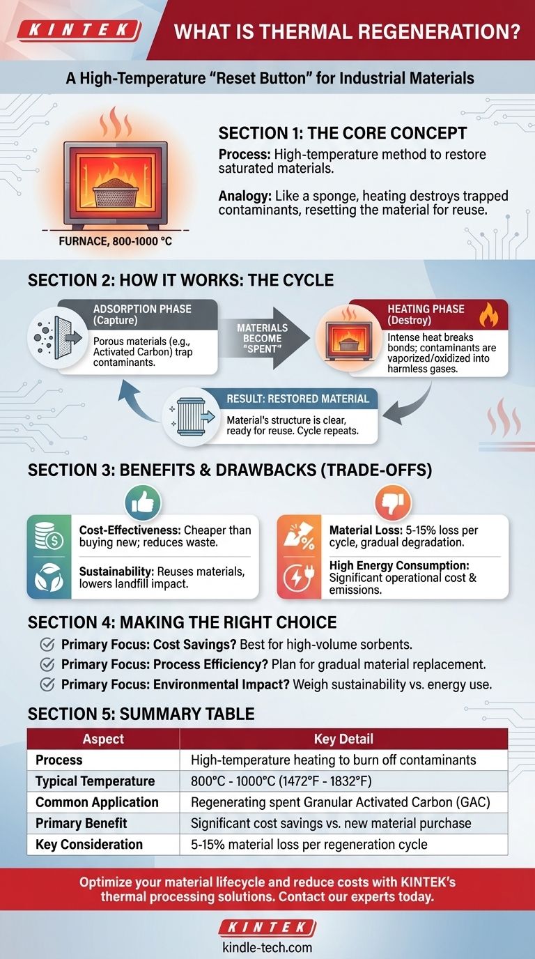 ما هو التجديد الحراري؟ استعادة المواد المستهلكة مثل الكربون المنشط بالحرارة العالية دليل مرئي