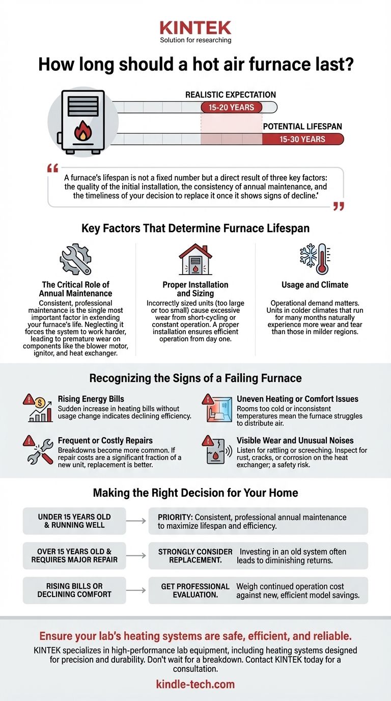 Как долго должна служить печь на горячем воздухе? Максимизируйте срок службы и эффективность вашей печи Визуальное руководство