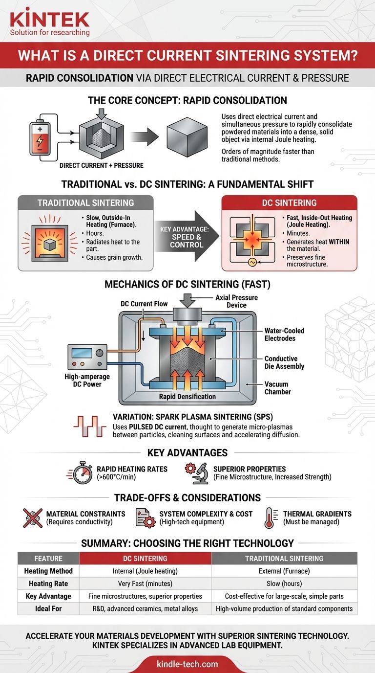 ¿Qué es un sistema de sinterización por corriente continua? Consolidación de materiales rápida y de alto rendimiento Guía Visual