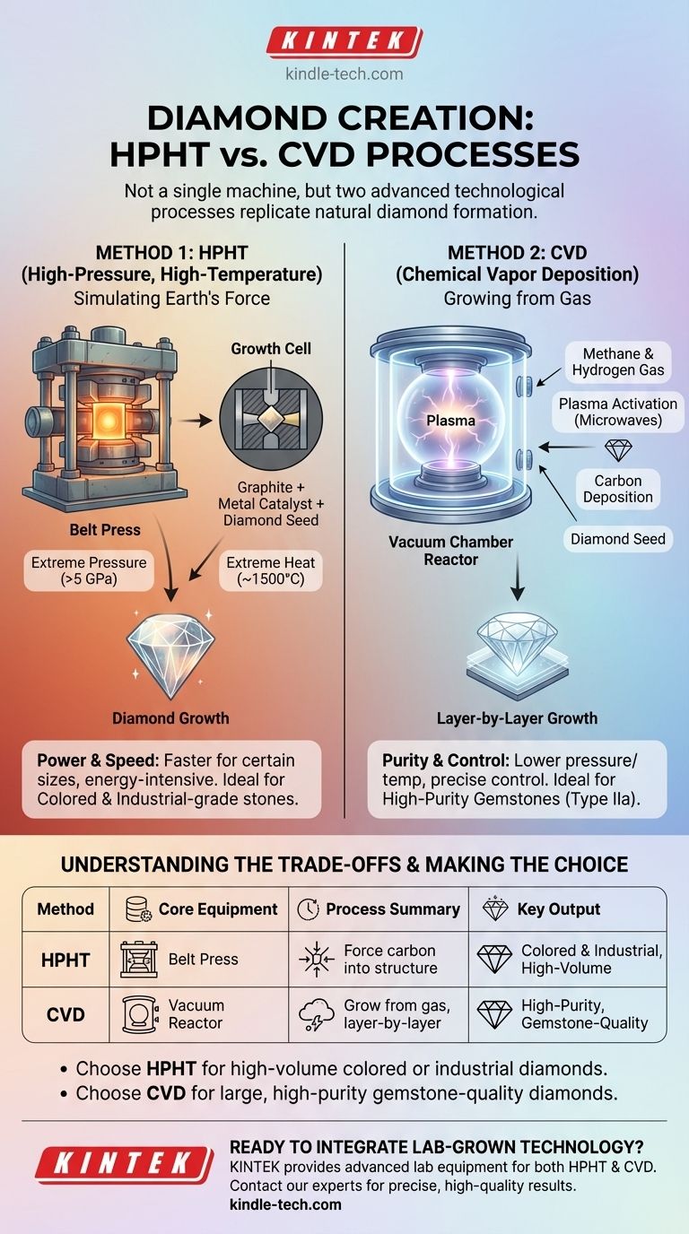 다이아몬드를 만드는 데 필요한 기계는 무엇인가요? HPHT 대 CVD 장비 설명 시각적 가이드