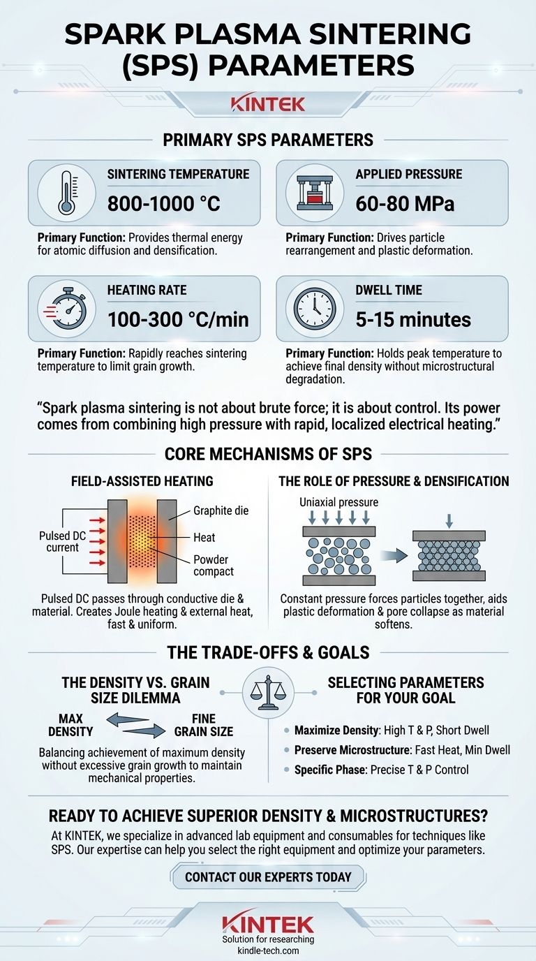 스파크 플라즈마 소결(SPS)의 파라미터는 무엇인가요? 마스터 속도, 압력 및 온도 제어 시각적 가이드
