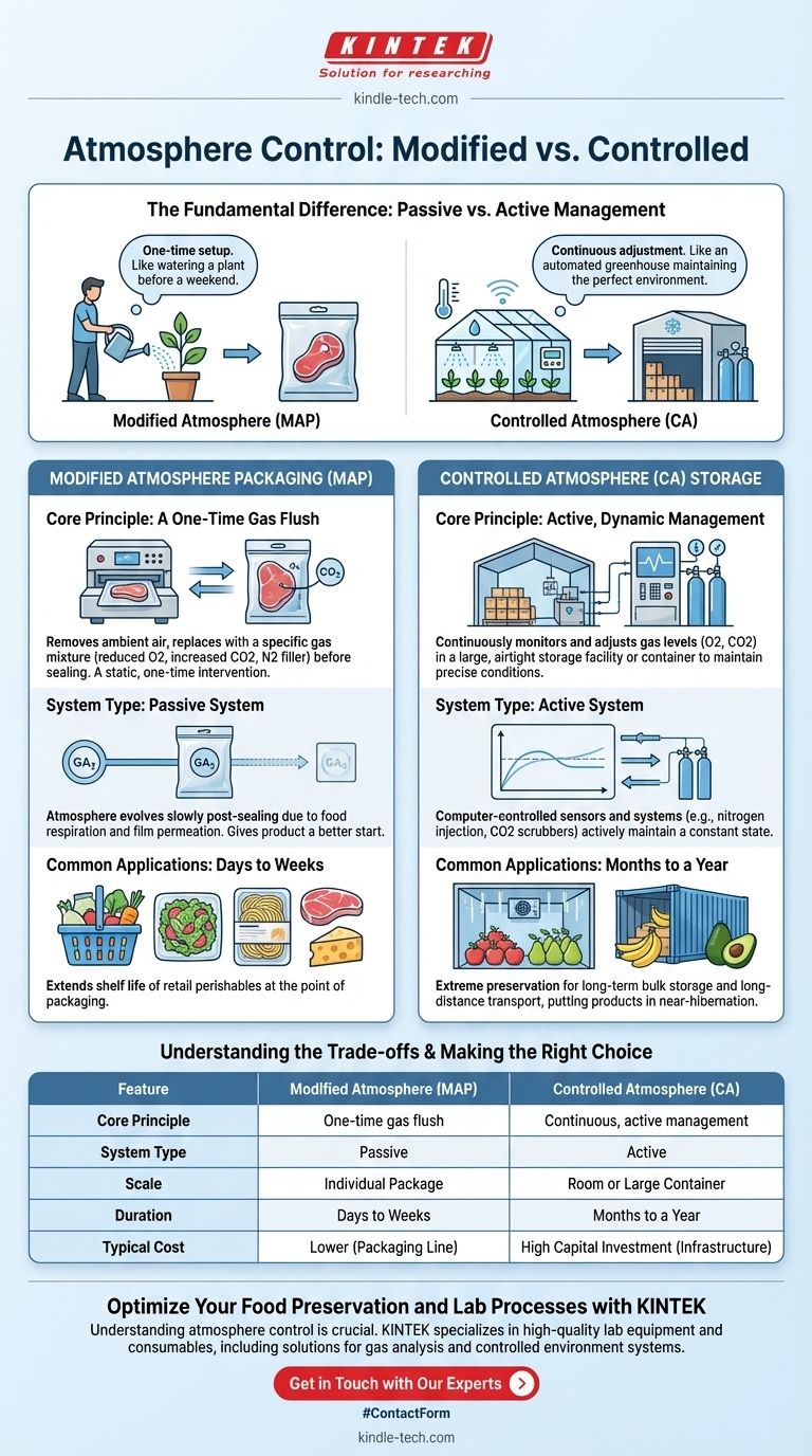 Was ist der Unterschied zwischen modifizierter Atmosphäre und kontrollierter Atmosphäre? Lebensmittelkonservierungsmethoden meistern Visuelle Anleitung