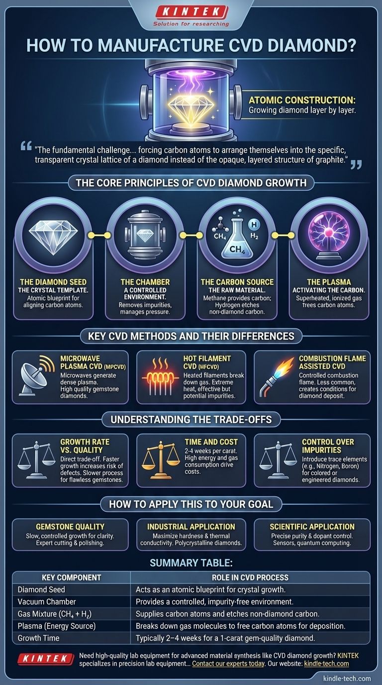 Wie wird CVD-Diamant hergestellt? Ein Leitfaden zum Züchten von im Labor hergestellten Diamanten Visuelle Anleitung