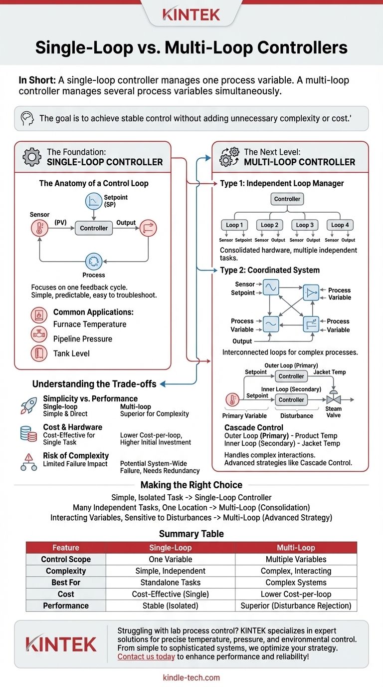 Quelle est la différence entre un contrôleur à boucle unique et un contrôleur à boucles multiples ? Choisissez le bon contrôle pour votre processus Guide Visuel