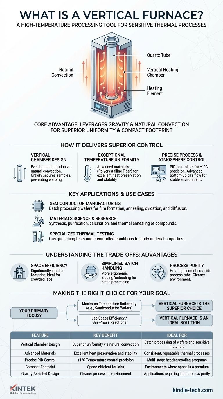 垂直炉とは何ですか？デリケートなプロセスにおける優れた温度均一性を実現 ビジュアルガイド