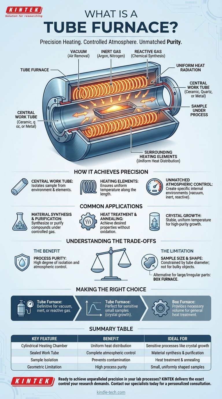 Cos'è un forno a tubo? La guida definitiva alla lavorazione di precisione ad alta temperatura Guida Visiva