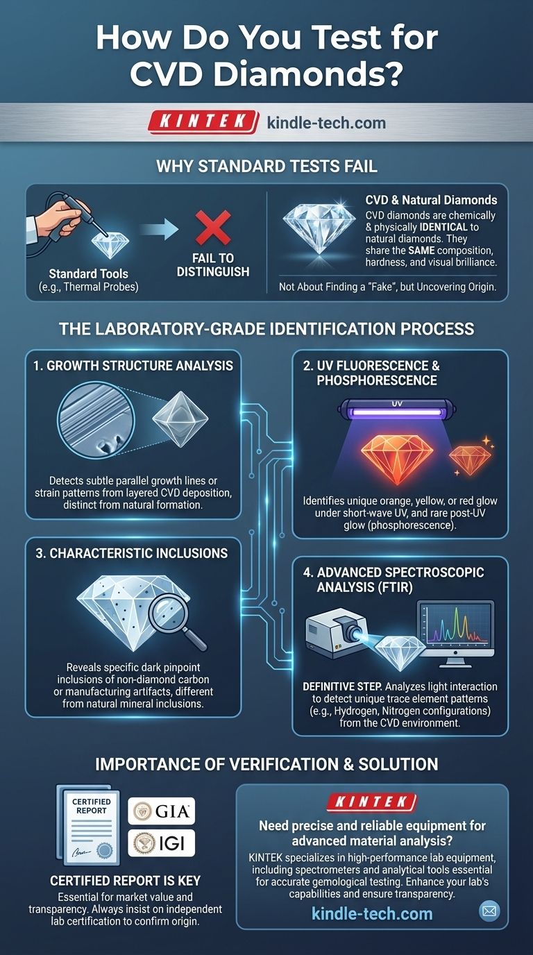 Wie testet man auf CVD-Diamanten? Entdecken Sie die wissenschaftlichen Methoden zur eindeutigen Identifizierung. Visuelle Anleitung