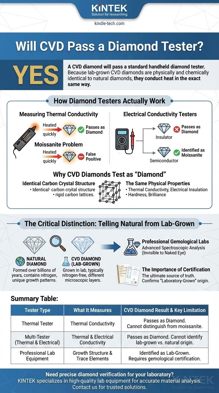 هل ينجح الماس CVD في اختبار الماس؟ نعم، وإليك السبب في أنه مطابق للماس الطبيعي. دليل مرئي