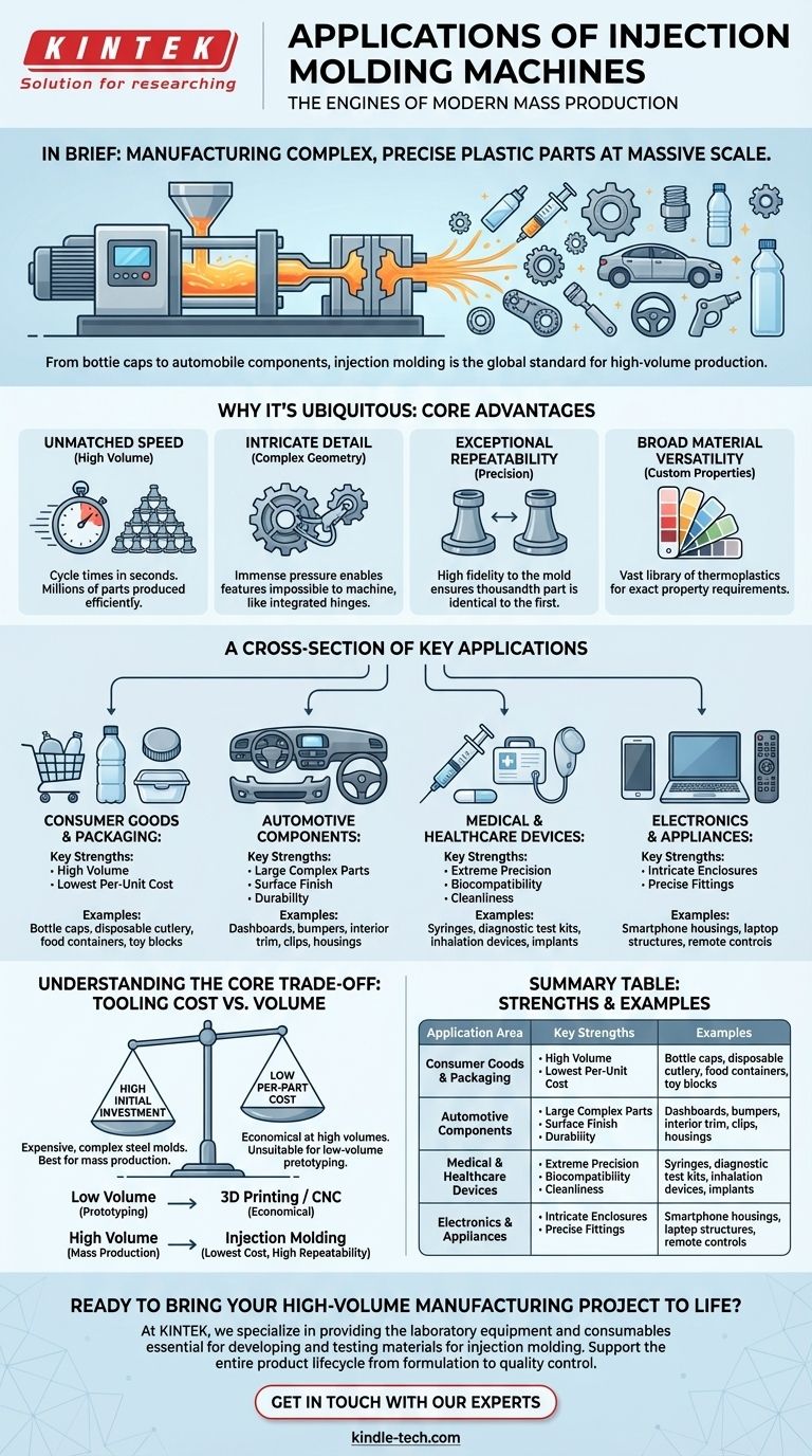 ¿Cuál es la aplicación de la máquina de moldeo por inyección? Impulsando la producción en masa de piezas complejas Guía Visual