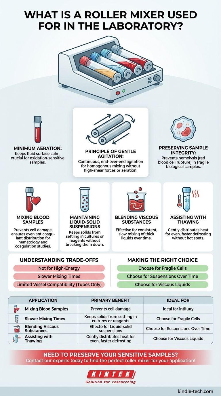 实验室中的滚轮混合器有什么用途？实现温和、无气泡的混合 图解指南