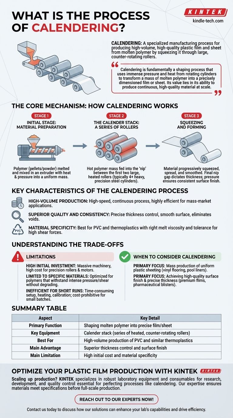 캘린더링 공정은 무엇인가요? 고용량 플라스틱 필름 생산 가이드 시각적 가이드