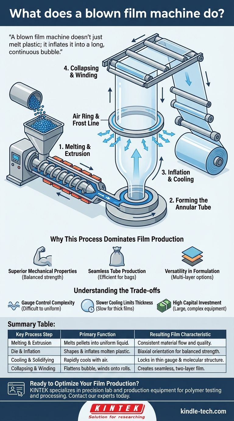 Que fait une machine de film soufflé ? Transformer les granulés de plastique en film polyvalent Guide Visuel