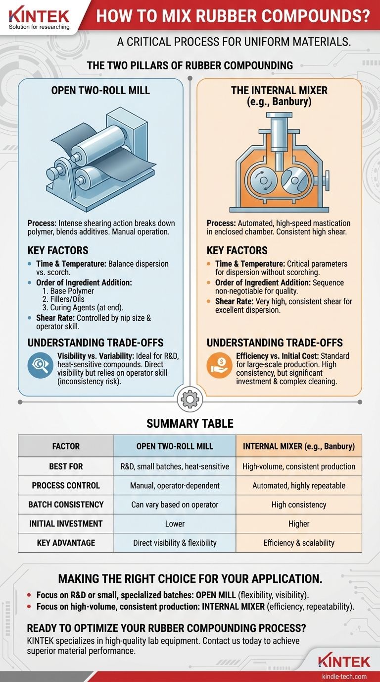 Comment mélanger les composés de caoutchouc ? Choisir entre un malaxeur ouvert et un mélangeur interne Guide Visuel