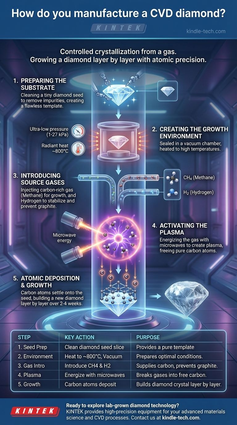 How do you manufacture a CVD diamond? Grow Your Own Lab-Created Diamonds with Precision Visual Guide